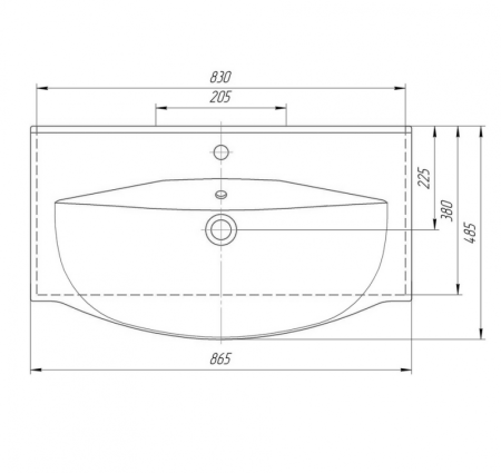 ЭЛВИС 85 тумба Misty под умывальник (П-Элв01085-0112Я)
