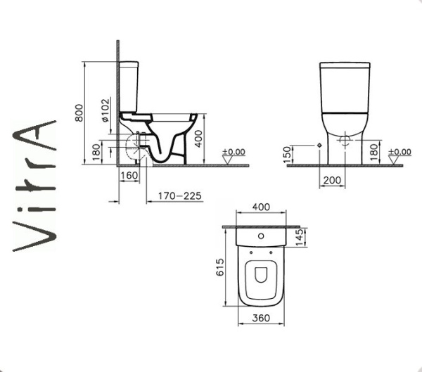 Vitra S20 Унитаз напольный для ванной комнаты