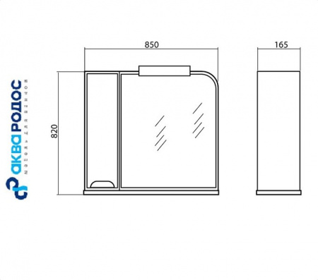 БОСТОН 85 (L) зеркало Аква Родос (АР0002064) Фото