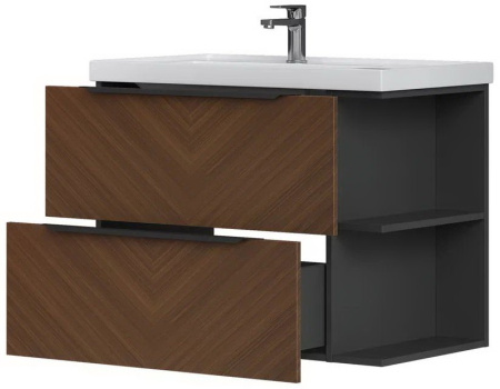 FOREST 80.2Y (9080TL) тумба EQUIL [tpFOREST80.2Y-31], Орех/Графит