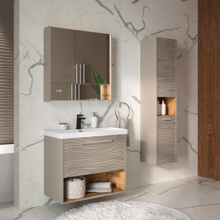 Gleam 80.1Y тумба EQUIL [tpGLEAM80.1Y.N-25], Амарок/Дуб вотан, с нишей