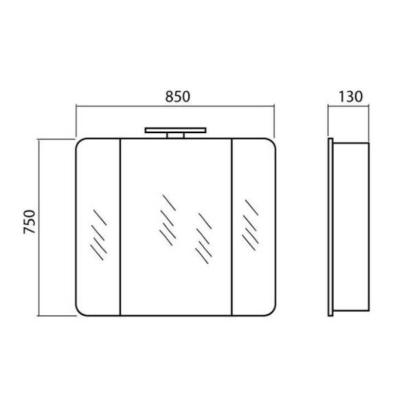 Фото РОМА 85 зеркало Аква Родос (АР0001727)