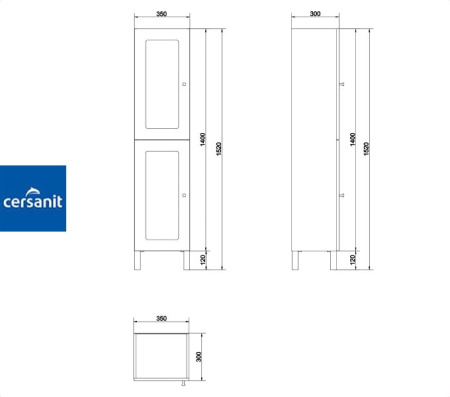 ARTECO 35 шкаф-пенал Cersanit (S625-001-DMS)