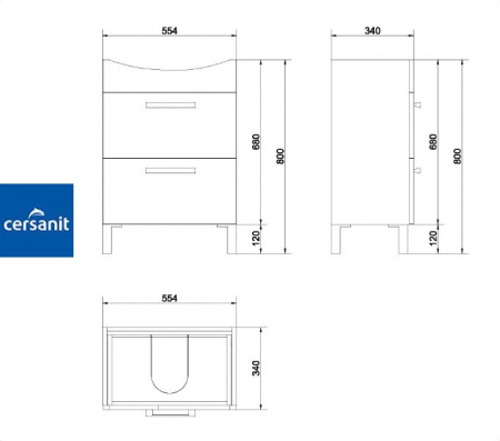 MESTA 60 тумба Cersanit под умывальник (S565-005) Фото
