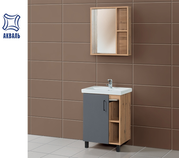 Набор АКВАЛЬ ЛОФТ 60 с зеркалом ЛОФТ 60