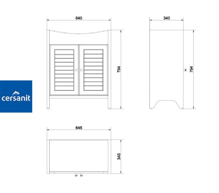 MOCCA 70 тумба Cersanit под умывальник (S544-007-DSM) Фото