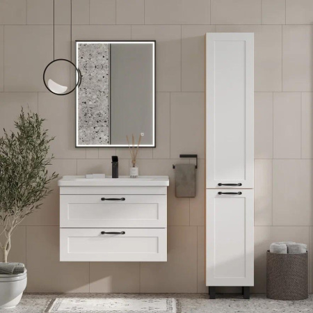 Lago 80.2Y (Миранда/Фостер) тумба EQUIL [tpLAGO80.2Y-04], Белый матовый/Дуб сонома