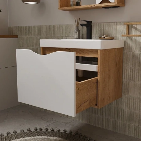 Barney 60.1Y (9696) тумба VOLNA [tpBARNEY60.1Y-04], Белый/Дуб гудзон