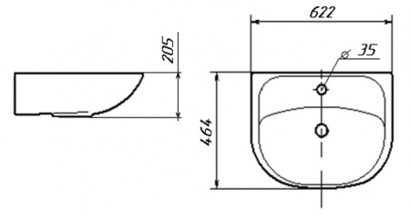 АМУР 60 тумба Misty под умывальник (Э-Аму01060-021Н)