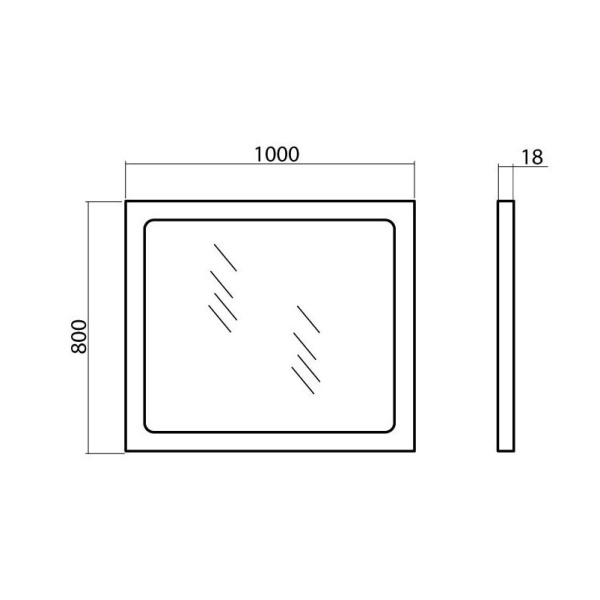 Фото ROYAL 100 зеркало Аква Родос (АР0002744)