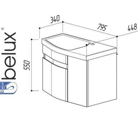 ЯПОНИЯ Н 80-01 (1) тумба Белюкс под умывальник (4810924240767) Фото