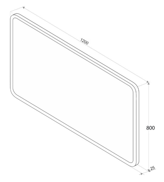 Фото Континент Зеркало Demure Led 120x80 (с часами и подогревом)