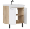 Lago 60.2D (Миранда) тумба EQUIL [tnLAGO60.2D-04], Белый матовый/Дуб сонома
