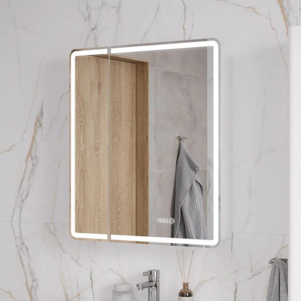 Nice LED 70 зеркало-шкаф EQUIL [szNICE70], с часами