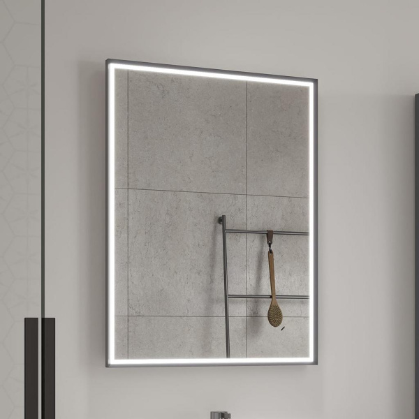 Mirage LED 600х800 зеркало EQUIL [zkMIRAGE60], Серый муар