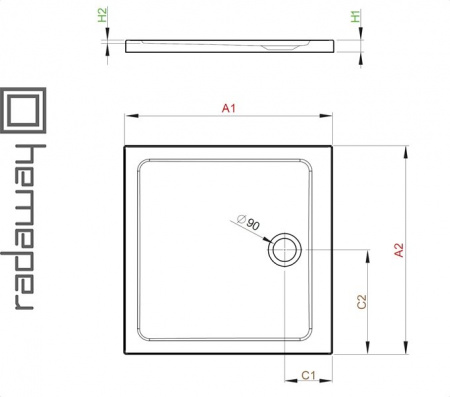 Душевой поддон DOROS C для ванной комнаты Фото