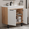 Lago 80.2D (Миранда) тумба EQUIL [tnLAGO80.2D-04], Белый матовый/Дуб сонома