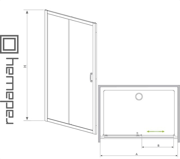 Душевая дверь RADAWAY PREMIUM PLUS DWJ для ванной комнаты