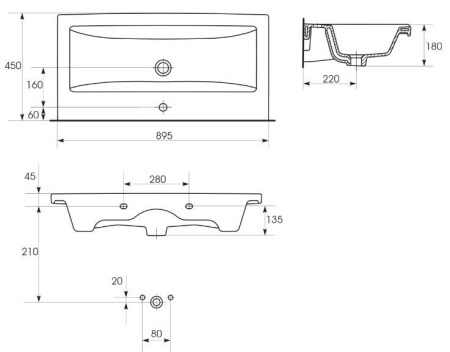 ДЕЛЛИ 90 тумба Misty под умывальник (П-Дел01090-012П2Я)