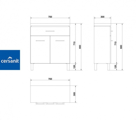 OLIVIA 70 комод Cersanit (S543-010-DSM)