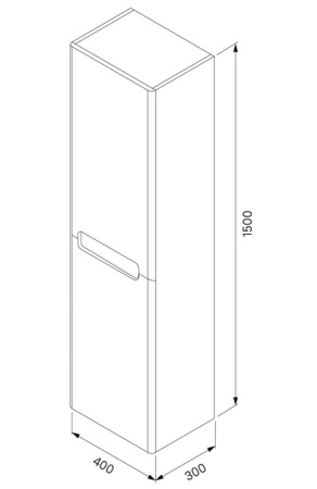 Edifice 40 Шкаф-пенал IDDIS [EDI40D0i97], Темно-серый