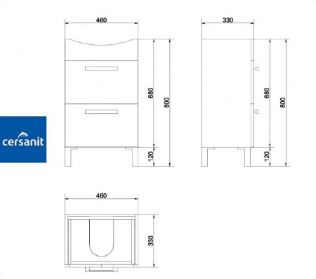 MESTA 50 тумба Cersanit под умывальник (S565-003) Фото