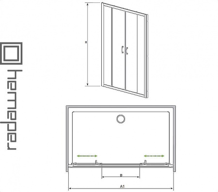 Душевая дверь RADAWAY PREMIUM PLUS DWD для ванной комнаты Фото