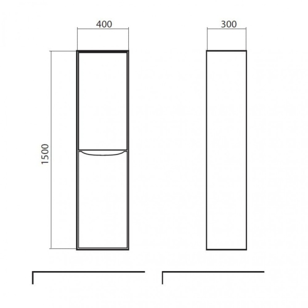 Фото АМЕРИНА 40 шкаф-пенал Аква Родос (ОР0002875)