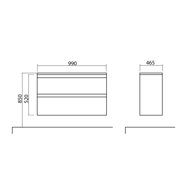 Фото АКЦЕНТ 100 тумба Аква Родос с умывальником АЛЬФА 100 (АР0002720)