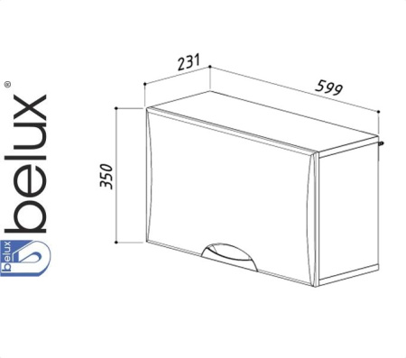 СОНЕТ-СИТИ Ш 60 (1) шкафчик Белюкс (4810924024695)