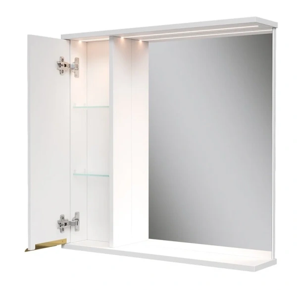 LottyGold 70 зеркало VOLNA [zsLOTTYGD70.L-04], левый, Белый матовый