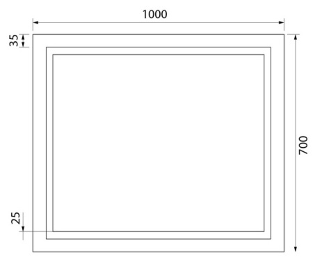 Zodiac 100 зеркало IDDIS [ZOD10T0i98], с подсветкой и обогревом