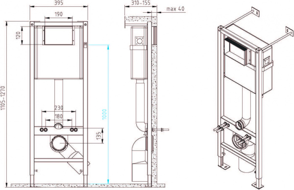 Фото Cersanit DELFI c инст. VECTOR, унитаз c сиденьем, кнопкой Movi матовый хром