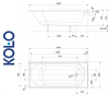 Ванна прямоугольная Kolo OPAL PLUS 160x70