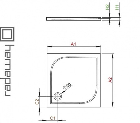 Душевой поддон DELOS C для ванной комнаты Фото