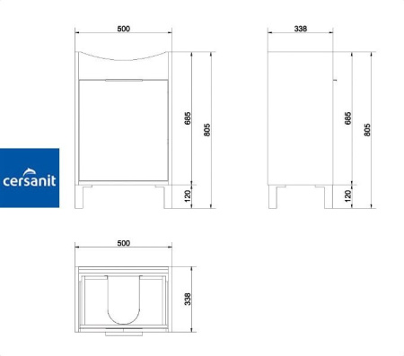 BAMAKO 55 тумба Cersanit под умывальник (S564-011) Фото