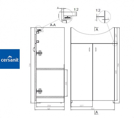 BIANCO 50 тумба Cersanit под умывальник  (S509-032-DSM) Фото