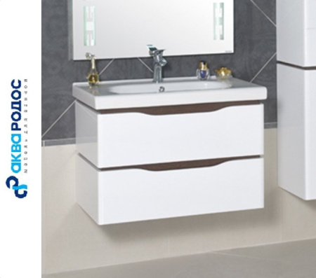 ВЕНЕЦИЯ 80 венге подвесная тумба Аква Родос с умывальником СИТИ 80 (ОР0000197) Фото