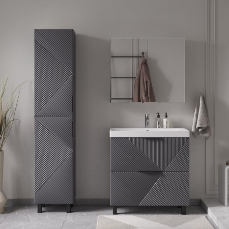 Geometry 80.2Y (9696) тумба VOLNA [tnGEOMETRY80.2Y-07], Графит матовый