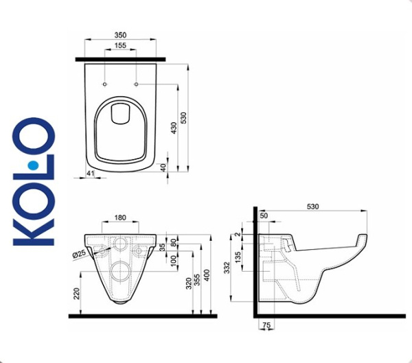 Фото Kolo NOVA PRO M39018 Унитаз подвесной для ванной комнаты