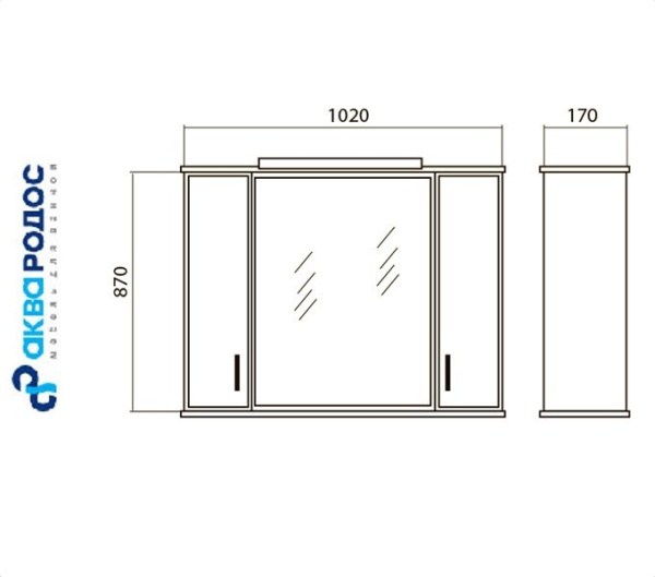 АССОЛЬ 100 зеркало Аква Родос (ОР0000064)