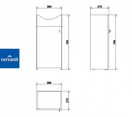 BIANCO 40 тумба Cersanit под умывальник (S509-037-DSM) Фото