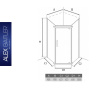 Душевая кабина ALEX BAITLER AB 215-90 для ванной комнаты