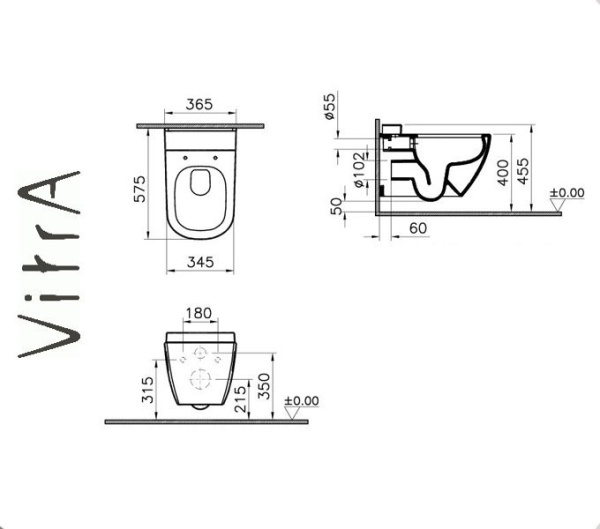 Фото Vitra D-LIGHT Унитаз подвесной для ванной комнаты