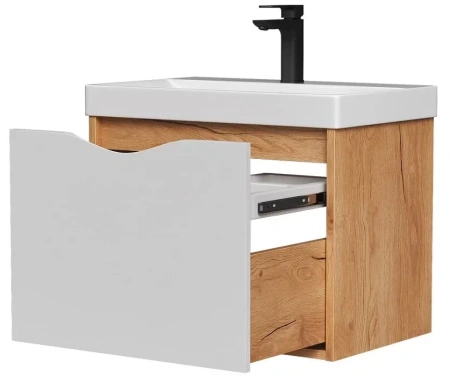 Barney 60.1Y (9696) тумба VOLNA [tpBARNEY60.1Y-04], Белый/Дуб гудзон