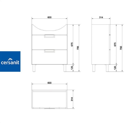 DAHLIA 65 тумба Cersanit под умывальник (S548-003) Фото
