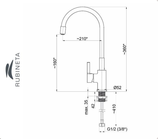 Фото Rubineta FLEXY-33 (RD) для мойки кухни