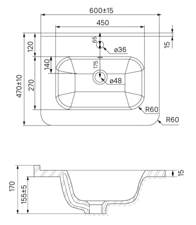 Optima Home 010 (60 см) умывальник IDDIS [0106000i28]