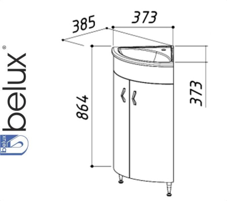МИКРО НУ 38 (1) тумба Беюкс под умывальник (4810924128379) Фото