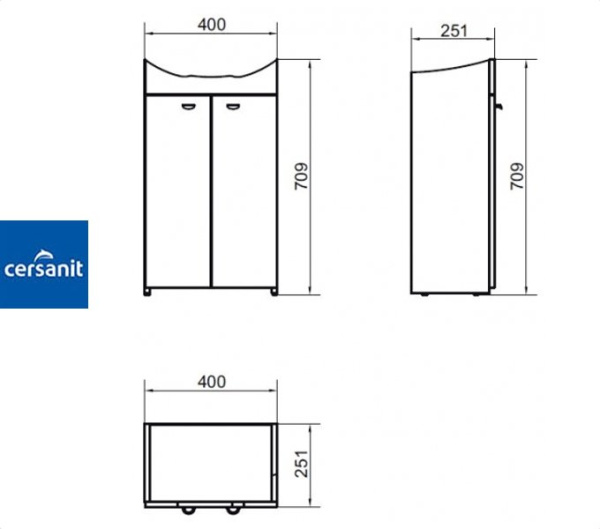 Фото BIANCO 55 тумба Cersanit под умывальник (S509-011-DSM)